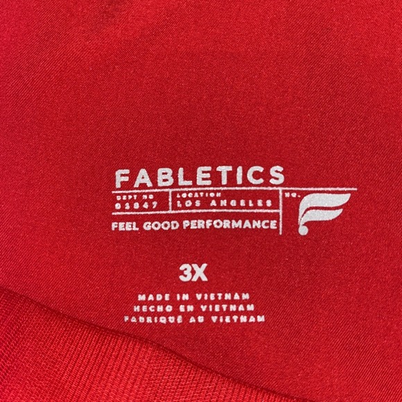 Fabletics Women's Medical Scrub Pants Joggers Size 3X Red Drawstring Waist - Picture 3 of 6